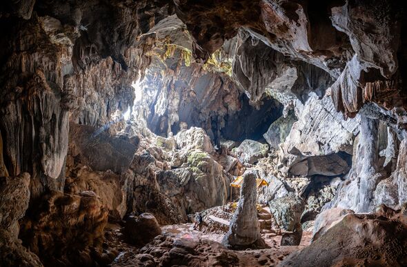 indoor view of son doong cave, the biggest one in the world