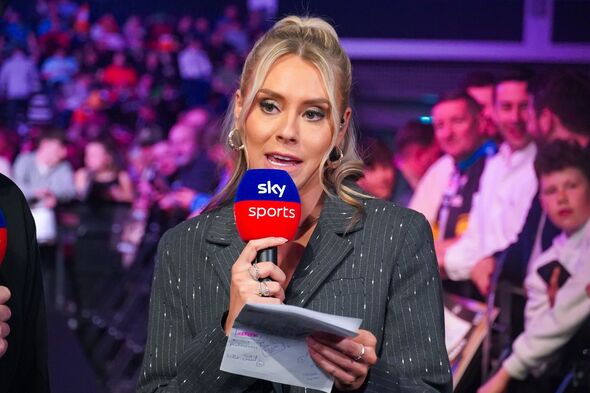Emma Paton presenting 2025 Premier League Darts