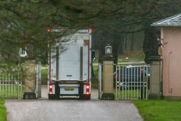 Removal vans at Royal Lodge
