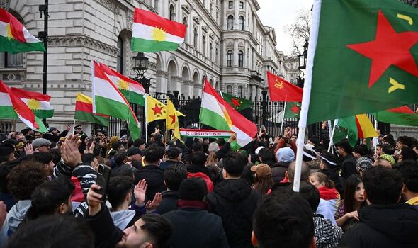 Kurds marching in London