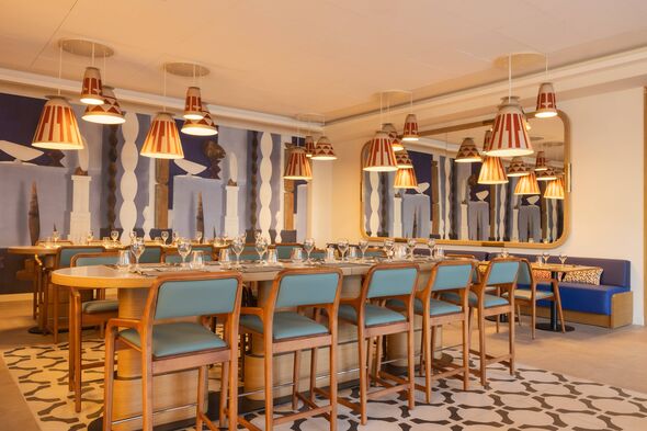 The newly-renovated hotel restaurant