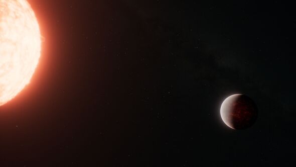 The exoplanet is 1,800C hot