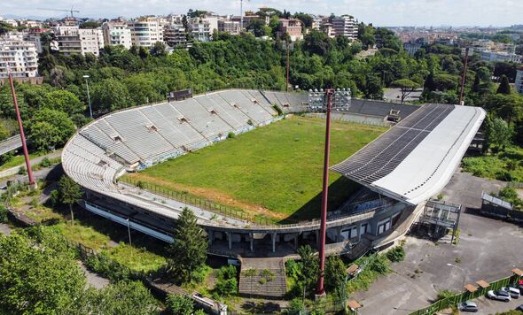 Aerial view of Flaminio Stadium in Rome