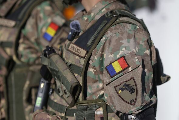 Details of a Romanian soldier during a NATO Multinational Exercise.