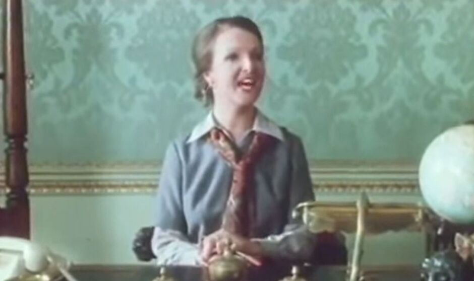 A woman in a classroom
