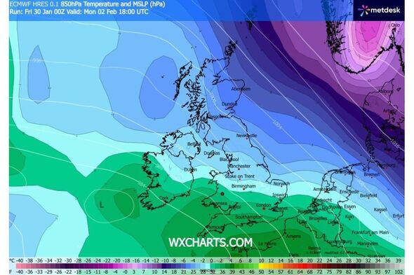 Maps forecast February snow storm