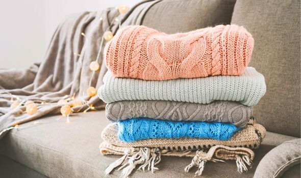 Picture of dry jumpers being folded