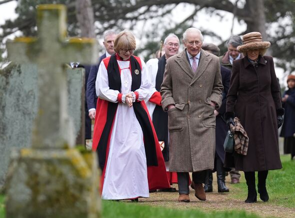 the royals walking to church