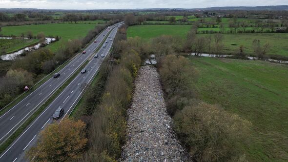Massive mound of dumped rubbish in Oxfordshire