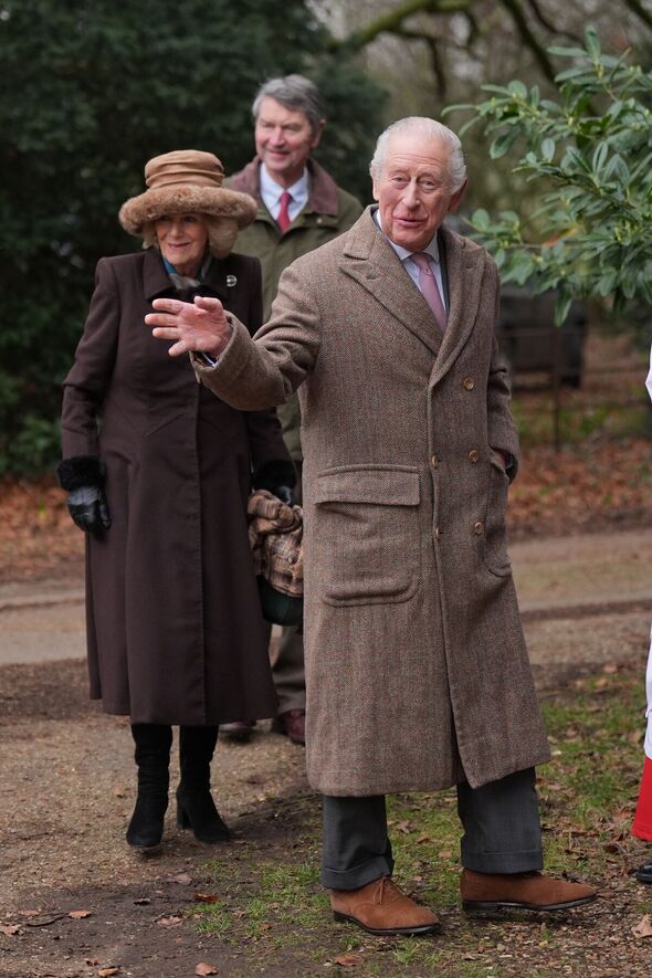 The royals attend the Sunday morning church service at St Peter's church