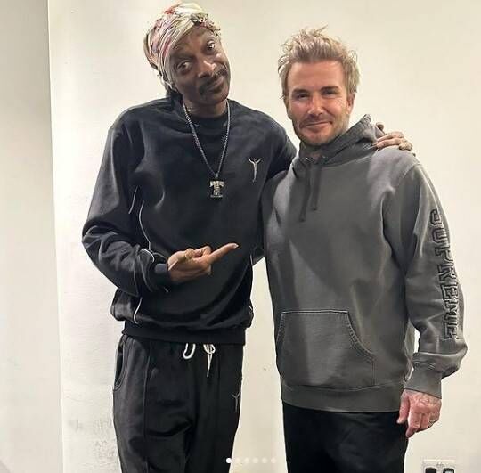David Beckham and Snoop Dogg