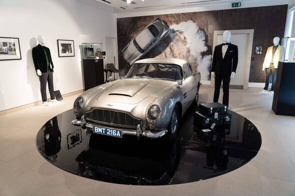 An Aston Martin DB5 stunt car from a Bond film.