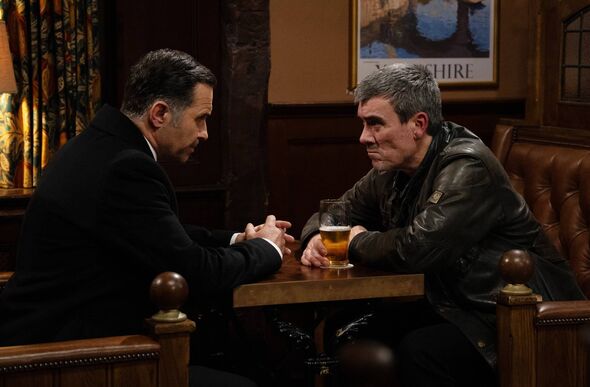 Graham Foster and Cain Dingle in Emmerdale