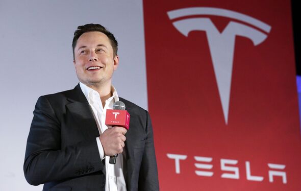 Tesla Motors CEO Elon Musk speaks to the media