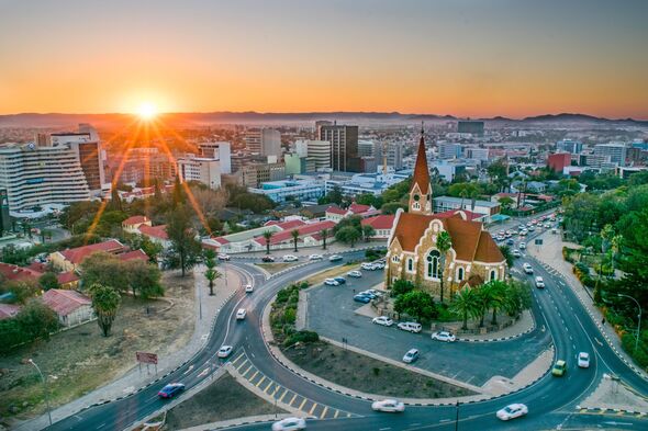 Namibia's Capital at Sunset