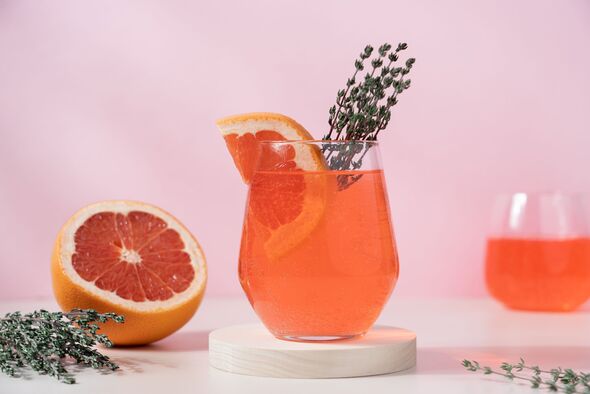 Refreshing carbonated drink close-up view