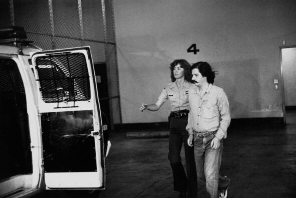 William Bonin, known as the 'Freeway Killer', is led from Los Angeles County Courthouse in 1980