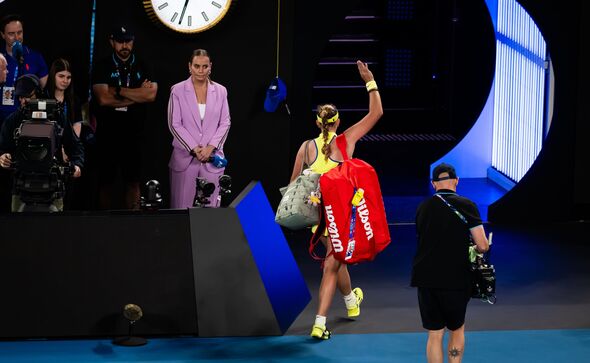 Andreeva failed to approach the net for a handshake with her opponent