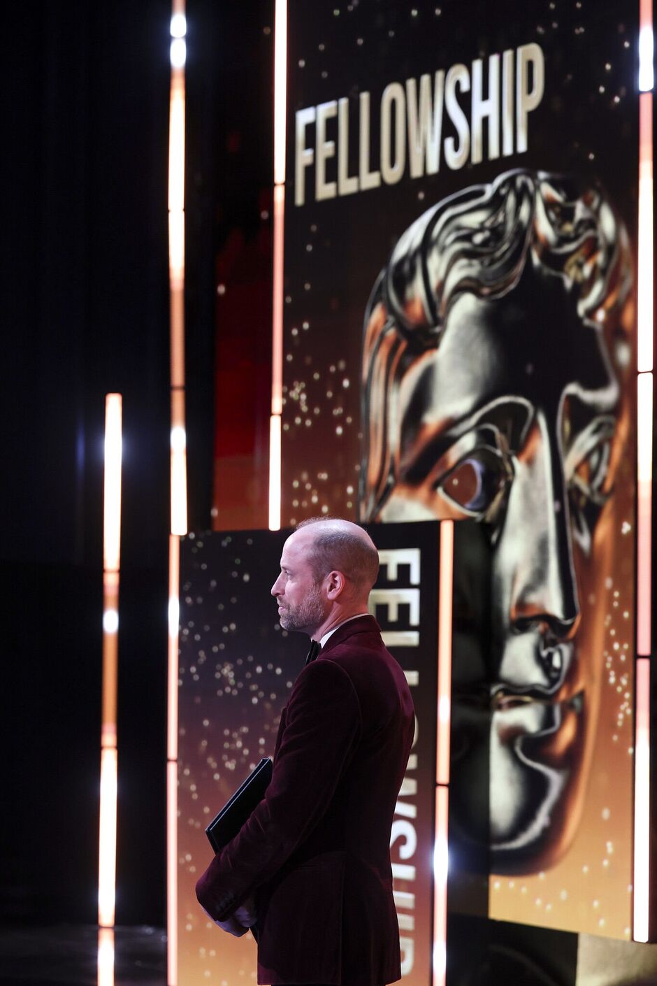 The Prince of Wales on stage