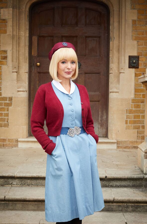Helen George poses as Nurse Trixie Aylward
