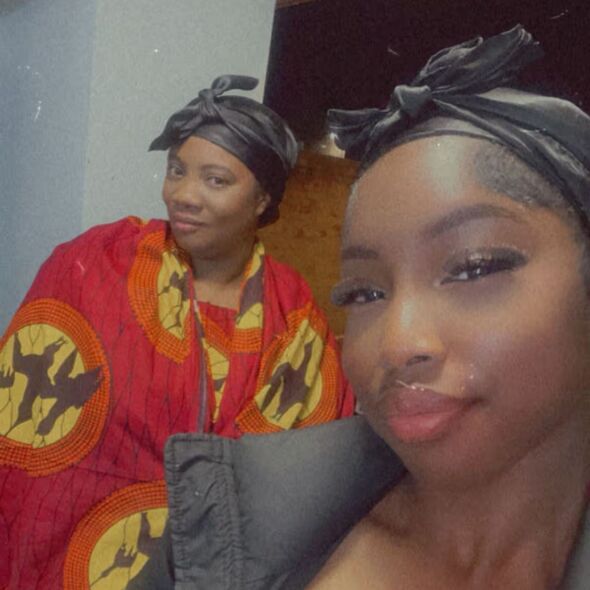 Charity Oppong (L) with her 18-year-old daughter, Nana