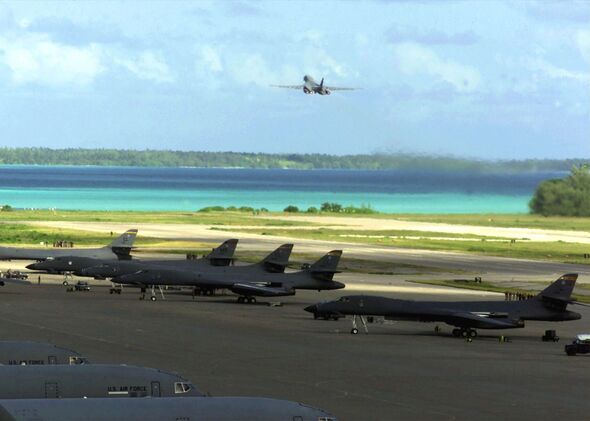 US bomber warplanes at Diego Garcia