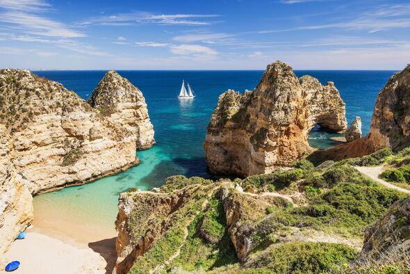 Beautiful beach on Algarve coast, Portugal