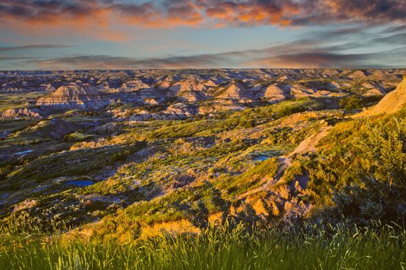 The North Dakota Badlands at Sunset