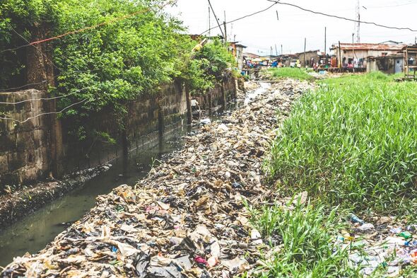 Rubbish on the water in Africa