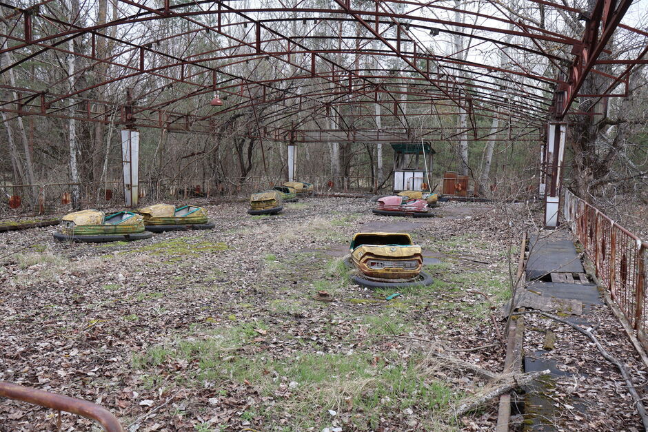 The Evacuated And Devastated City Of Prypiat Near Chornobyl Nuclear Power Plant