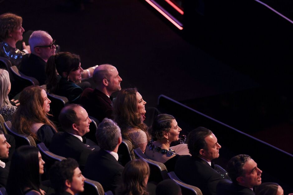 Prince William and Princess Catherine watch the BAFTAs