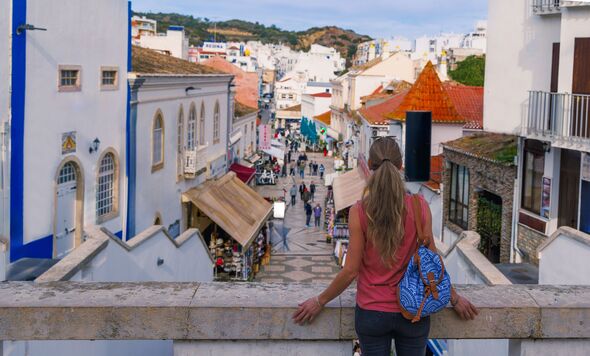 Albufeira street in Algarve