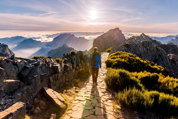 Man hiking at Pico do Arieiro