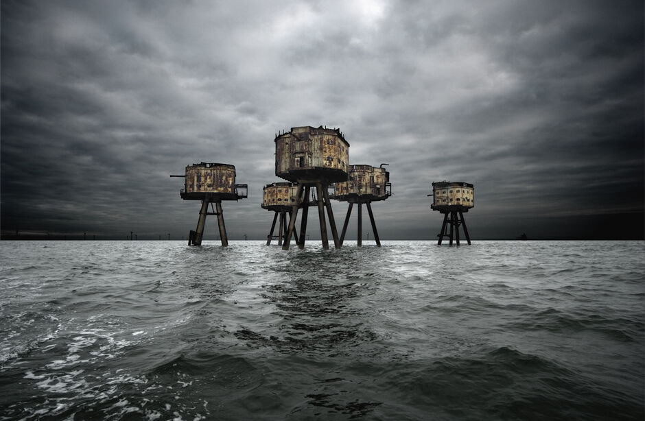 Maunsell Forts in the Thames Estuary