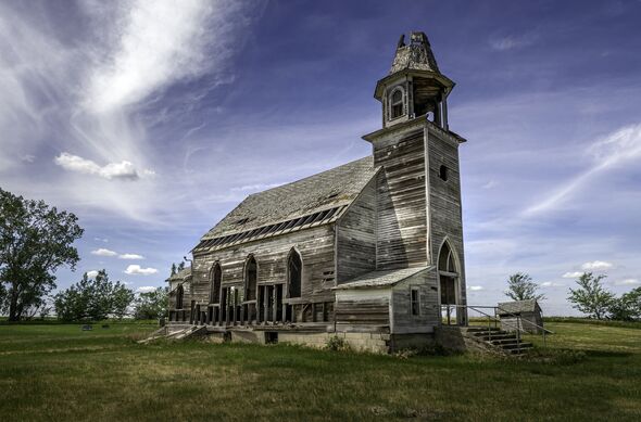 An abandoned church in North Dakota