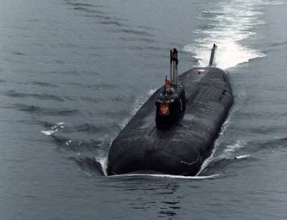 Russian Submarine Kursk sailing at surface