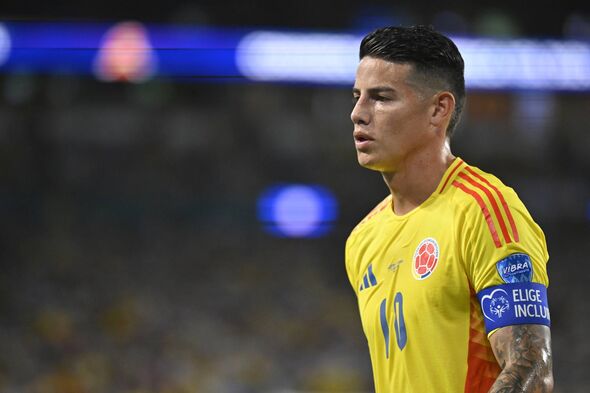 James Rodriguez of Colombia in action