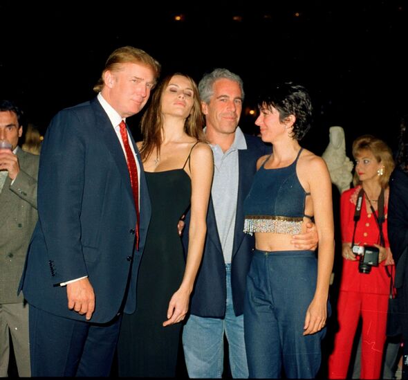 Trump, Knauss, Epstein and Maxwell pictured