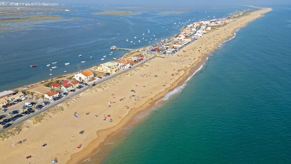 Aerial view of Praia De Faro
