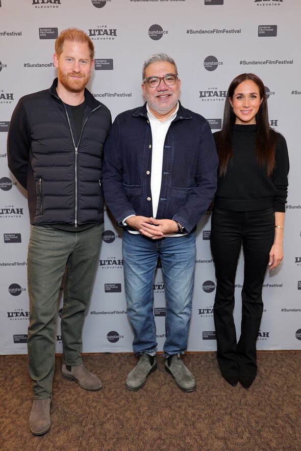 The Duke and Duchess of Sussex with Eugene Hernandez