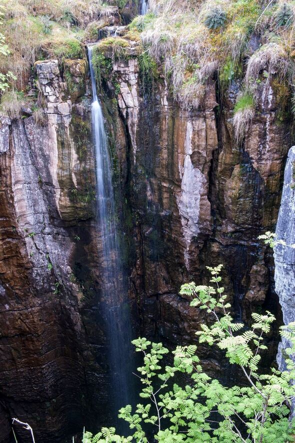 Buttertubs in the Yorkshire Dales, on the hills between upper Swaledale and Wensleydale, deep limestone caverns.