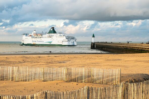 Irish Ferries ferry in Calais, France