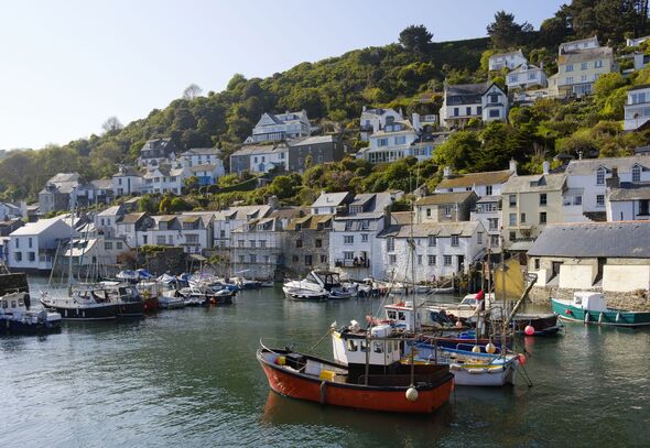 UK, England, Cornwall, Polperro, fishing harbor