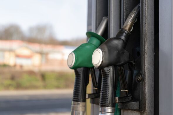 Modern gas station with diesel and petrol nozzles, capturing the essence of fuel supply for everyday travel and convenience