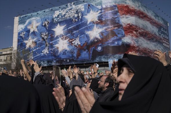 Iranians attend a Mourning Ceremony For Iran's Supreme Leader Ayatollah Khamenei