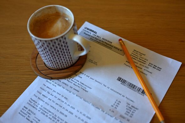 Council tax bill letter envelope UK household