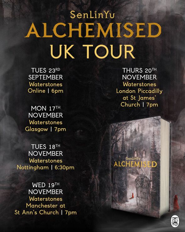 Poster of UK book tour dates