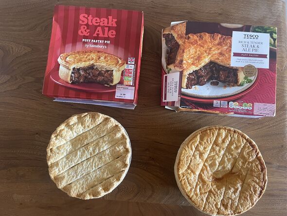 Sainsburys and Tesco's steak pies