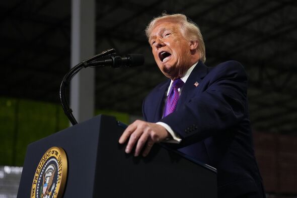 President Trump Visits A Packaging Facility In Kentucky