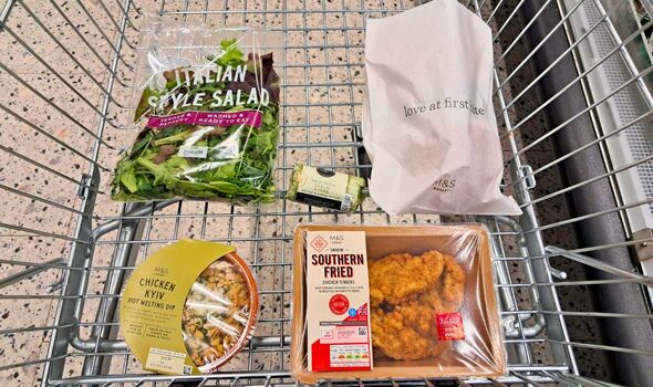 Picture of a shopping trolly at Marks and Spencer